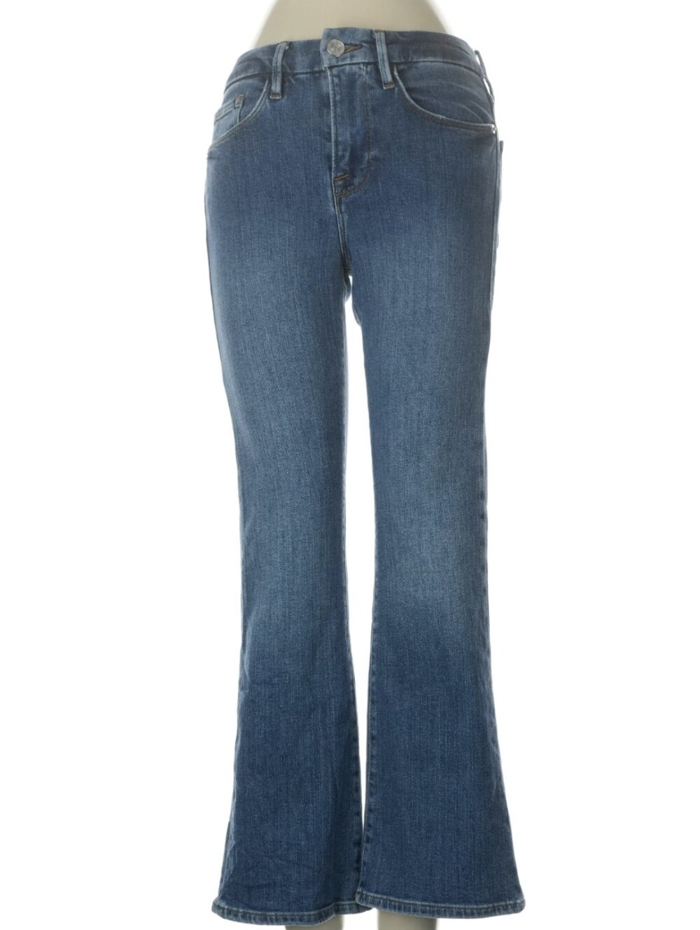 FRAME Le Crop Mini Boot Jeans in Samson Blue – Size 25